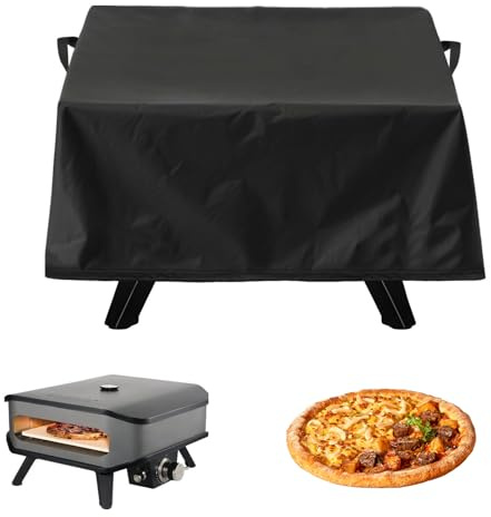 Pizzaofen Abdeckung Wasserdicht Abdeckhauben Wasserdicht Staubdicht Pizzaofen 62 * 62 * 28cm Outdoor Schutzhülle für Camping Picknick Gartenpartys（Schwarz）