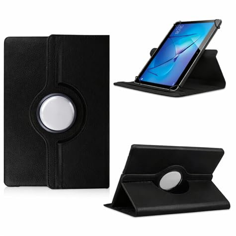 Schutzhülle passend für DOOGEE T30E T30SE T30 Pro Tablet Alle 10-10,1-11 Zoll Geräten Hülle Tasche mit Standfunktion 360 Grad Tablethülle Schutz Cover 360° drehbar Schwarz