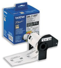 Brother DK11207 Etiketten CD/DVD für QL 500/550 58 mm x 58 mm Schwarz/Weiß