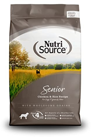 NutriSource Senior Chicken & Rice Dog Food, 26lb