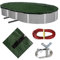 Blue Wave Silver 12-Year 12-ft x 24-ft Oval Above Ground Pool Winter Cover