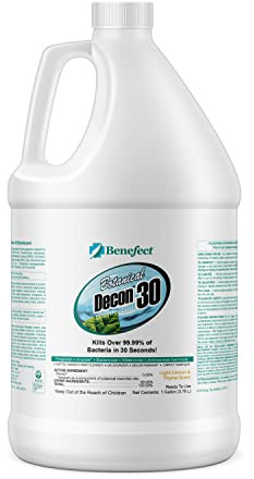 Benefect Botanical Decon 30 Disinfectant Cleaner - All Natural Formula for Effective Cleaning Power - Ideal for Restoration Jobs & Water Damage - 20476 - 1 Gallon