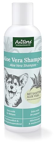 AniForte Aloe Vera Welpenshampoo für Hunde 200ml - Hundeshampoo mild & parfümfrei, Welpen Shampoo für Junghunde & empfindliche Hunde, für glänzendes & leicht kämmbares Fell