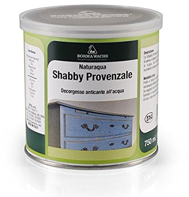 BORMA WACHS Shabby Chic Möbel Kreidefarbe matt Landhaus Stil Vintage Look 375ml (HIMMEL BLAU - 142)