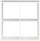 FORTE Mauro Regal 2x2 Fächer, Holzwerkstoff, Weiß, (B*H*T): 72,7 x 72,8 x 32,9 cm
