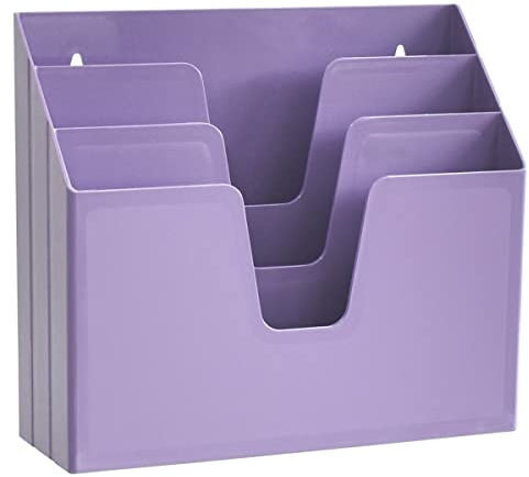 Acrimet Horizontal Triple File Folder Organizer (Purple Color)