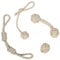 Franklin Sports Pet Supply Natural Rope Dog Toys - 4 Pack - Play Fetch - Tug of War - Dog Teething - Puppy Chew - Puppy - Teething Toy - Tug Rope - Tug Toy