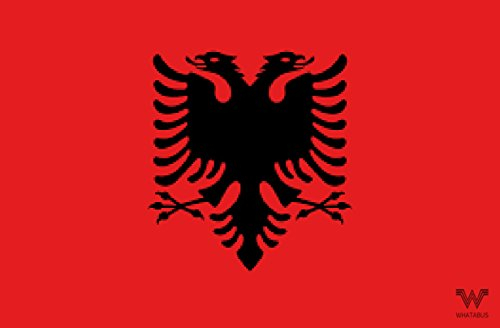 Albanien Flagge Aufkleber - Länderflagge als Sticker 8,5 x 5,5 cm