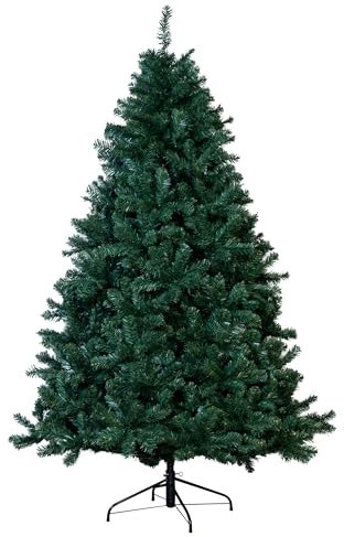 Christmas Tree World | 8ft Artificial Unlit Arbor Vitae | Natural and Realistic Look with Bushy and Luxury Quality PVC Tips | Easy to Assemble and Take Down | 133cm Diameter