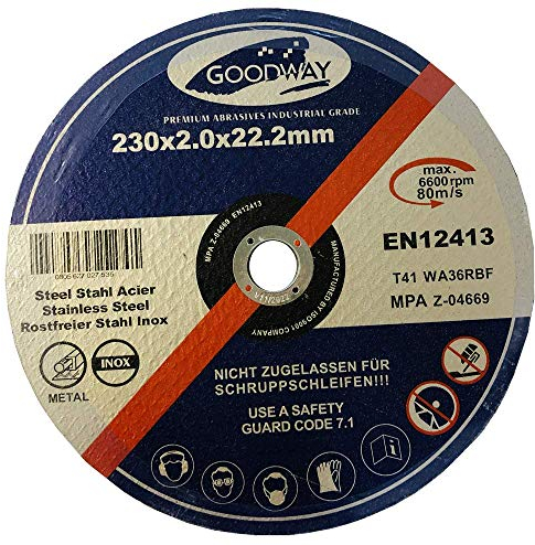 Profi-Trennscheiben │ 10 Stück │ Ø 230 mm, 2 mm Dick │ Ideal für Flex, Trenn- und Winkelschleifer │ Inox │ Hochleistungs-Schneidscheiben