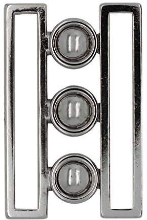 1 Metall Gürtel-Schnalle Gurtschnalle Steckschnalle Schließe Klick Verschluss, Farbe:silber, Größe:66 x 35 x 2mm Durchzug 50mm