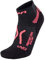 UYN Damen Run Marathon Zero Socke, Black/Coral Fluo, 36 EU