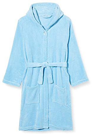 Playshoes Unisex Kinder Fleece-Bademantel Morgenmantel, bleu, 110/116