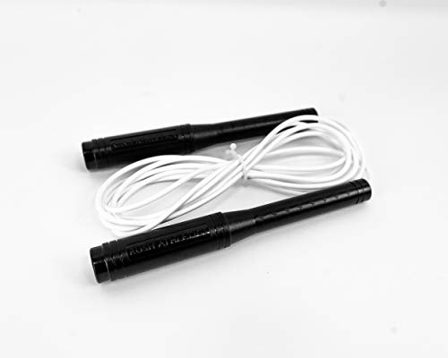 RUSH ATHLETICS ICON Freestyle-Seil – am besten für Releases, Tricks, Cardio-Fitness-Training, Perlen & PVC, verstellbar, 3 m, Weiß