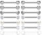 AceFun 7 Paar Chirurgenstahl Brustwarzenpiercing Zungenpiercing Set 1.6mm Zunge Brustwarze Barbell Schmuck Silber 16mm
