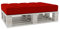 Gutekissen® Palettenkissen Gesteppte Kissen mit Knöpfen, Palettenauflagen Sitzkissen Rückenlehne Gesteppt PFG (Sitzkissen 120x60, Rot)