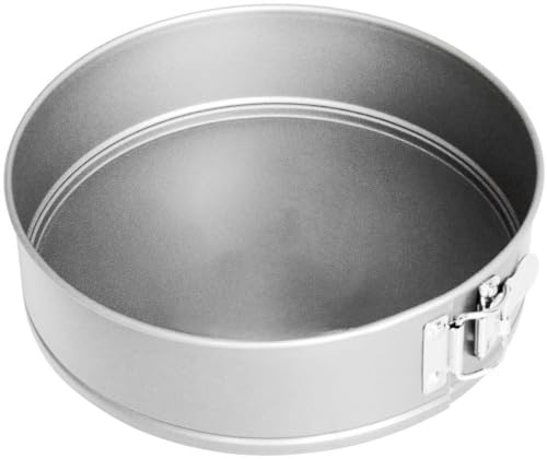 Great British Bakeware 8 Superior Non-Stick Spring Form Cake Tin, Round 8 inch Cake tin with Loose Base for Easy Release, Fridge & Freezer Safe UK Made, Cheesecake, Masterclass Cookware, Bread Pan