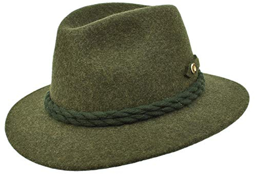 Melegari Faustmann Tiroler Loden Landhut | Berghut | Alpine Hut | Herren Damen | Sommer / Winter, Grün 59