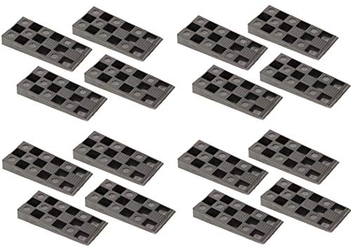 KOTARBAU® Juego de 500 cuñas de montaje de plástico, 94 x 44 x 14 mm, para ventanas, puertas, marcos de ventana, color negro