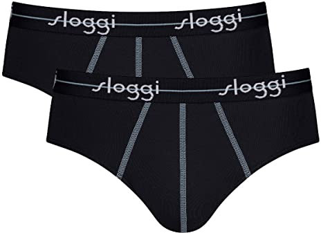 Sloggi Men's Start Midi C2P box Briefs, BLACK, L