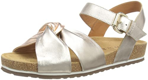 Geox Donna D Spensierata C Sandali senza tacco, Beige/Rosa (Champagne/Rose Gold), 39 EU