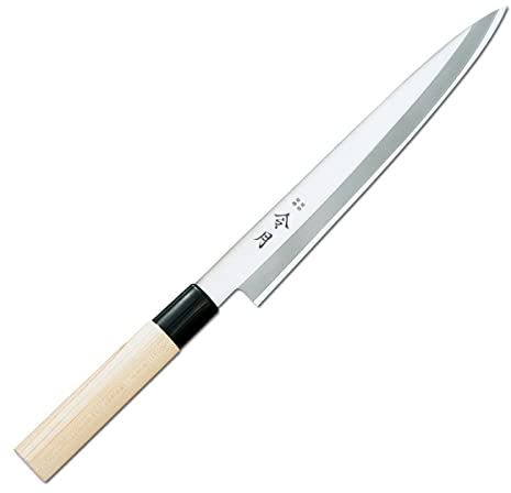 FUJICUTLERYCORPORATION Couteau Japonais Yanagiba Sashimi Sushi Reigetsu Couteaux de Cuisine poissons Japon Acier Inoxydable Molybdenum Vanadium (21 cm)