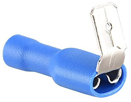 Heschen Piggyback Spade Crimp Terminal Connector 0.5-6.0mm², 22-10 AWG, Blue, 25PCS
