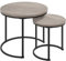 Yaheetech Couchtisch 2er Set Beistelltisch Runder Satztisch Metallgestell Kaffeetisch Wohnzimmertisch Modernes Design Sofatisch Kleiner Tisch, Grau
