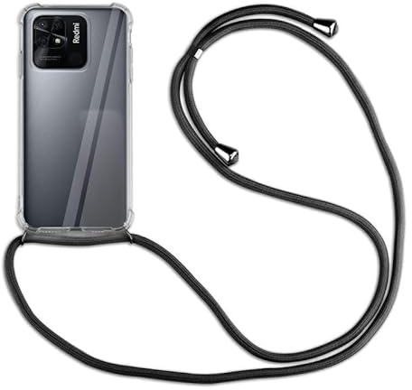 betterfon Hülle Kompatibel mit Xiaomi Redmi 10C | Handykette Smartphone Halskette Hülle mit Band | Handyhülle mit Kordel zum Umhängen Kompatibel für Redmi 10C | Schwarz