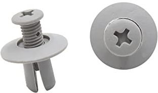 A ABSOPRO 100 Stück Nieten Befestigungsclip 8mm Kunststoff Grau Ersatz