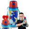 Borraccia da 600 ml con cinghia, a prova di perdite, leggera, isolata, in alluminio, per sport, lavoro, palestra, viaggi, picnic, sport, senza BPA, 21,5 cm