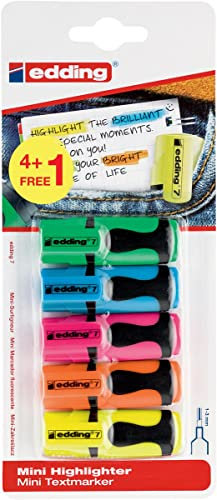 EDDING - Markierungsstift Edding 7 Mini 1-3mm Assorti | Blasen Sie ein 5 -Stück | 10 Stück