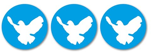 PREMIUM Aufkleber Peace Sticker Friedenstaube Set Auto Vespa Camper Wohnmobil Motorrad Waschanlagenfest Witterungs- und UV-beständig