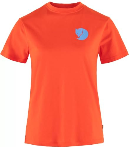 Fjällräven Damen Fox Boxy Logo T-Shirt, Flame Orange, XL