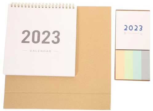 CAXUSD 1 Stück 2023 Schreibtischkalender Schreibtischunterlagen-Kalender monatliche Schreibtischunterlage erinnerungsbuch einfacher Kalender praktischer Tischkalender angepasst Aufkleber