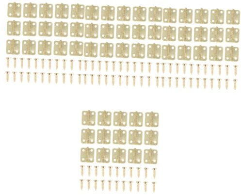 Hemobllo 4sets Small Jewelry Box Hinges Self Closing Miniature Hinges Latches Miniature Crafts Box DIY Accessory 20pcs*4