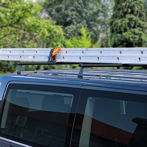 OMAC Dachträger + Leiterhalter Set Lastanschläge, Kompatibel mit Mercedes Vito W639 2003-2014, Schwarz, Aluminium, 2 TLG