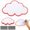 RISF 50 Stück Wolken Moderationskarten mit 50 Selbstklebende Klettband, Karteikarten Groß, Flipchart Papier für Schule, Präsentation, Professionelle Gesprächsleitung, Vortrag Moderation (23 X 14cm)
