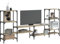 LAPOOH 842482 Meuble TV en bois d'ingénierie chêne Sonoma 206,5 x 28,5 x 95 cm
