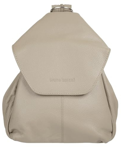 bruno banani Damen Rucksack Echt Leder geräumiger Shopper und City-Rucksack