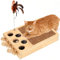 Hibtn Cat Scratching Board,Cat Toys,Sisal Scratching Pad With Whack A Mole Game And Funny Stick,3 in 1 Toy For Indoor