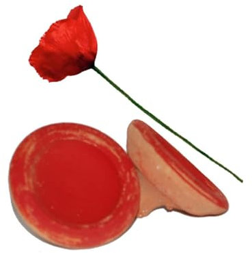 Pintalabios Marroquí de Barro - Aker Fassi Natural de Amapola y Granada - Tinte de Labios y Mejillas, Cosmético Tradicional Marroquí