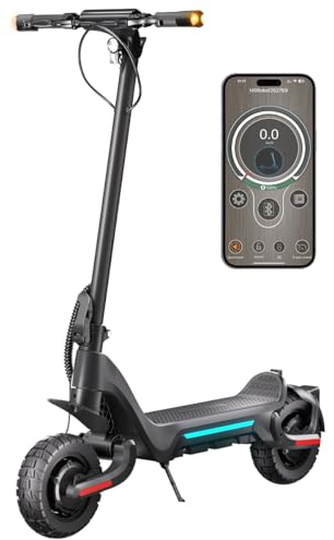 Sunclimb E Scooter S9 Serie, Elektroroller, Fährt 40-80 Km, Mit Doppelter Stoßdämpfung Vorne und Hinten,EABS & V/H-Scheibenbremse, Faltbarer E Roller Offroad, 160 KG Tragkraft (Black)