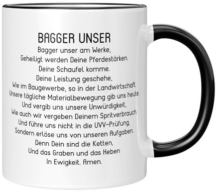 CupHaven® Baggerfahrer Tasse Bagger Unser Gebet Baggerfahrerin Baggerführer Kaffeetasse Kaffeebecher Becher Geschenk Geschenkidee