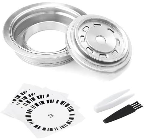 MOUDOAUER Kaffeekapsel-Adapter, Refillbar für Nespresso Vertuo Next, POP, VertuoPlus, DeLonghi ENV135, Silber, 1 Stück