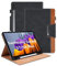 Case for Samsung Galaxy Tab S8 Plus 2022/Tab S7 FE 2021/Tab S7 Plus 2020 12.4 inch PU Leather Smart Cover with Pencil Holder, Auto Wake/Sleep Function Multi-Angle Viewing Stand Business Cover - Black