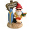 NIDONE Weihnachtsgnomes 5,5 Zoll Full Bart gekleidet Harz Gnom Figuren mit Wassermelone mit 5 Uhr Any Sign & Surfboard GNOME Statue für Garten, Garten, Weihnachtsdekor, Garten Gnomes