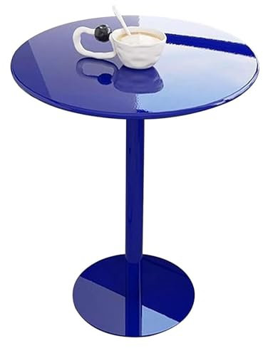 Baodiale Kneipentisch, Marmor-Stehtisch, runder Kneipentresen, Cocktailtisch mit gesinterter Steinplatte und Metallfuß, weißer runder Kaffee-/Tee-/ESS-/Bistrotisch