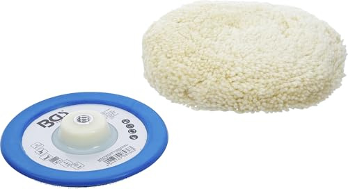 BGS 74480 | Polierhauben-Satz | Ø 180 mm | 2-tlg. | M14 Gewindeaufnahme | Klettaufnahme | max. 12000 U/min | für Poliermaschinen | Lackbearbeitung an Fahrzeugen