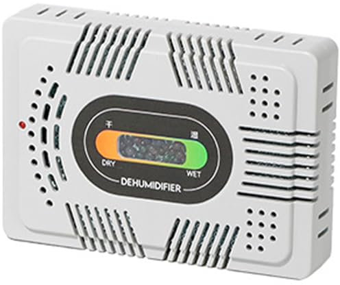 Renewable Electric Dehumidifier, 13W Reusable Mini Air Dryer with Visualization Window, Charging Restores Hygroscopicity, Wireless Mini Dehumidifier for Tea, Electronics, Bookcase and Wardrobe gray